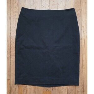 Ann Taylor Petite Women's 6P Minimalist Career Midi Pencil Skirt Black Lined NEW